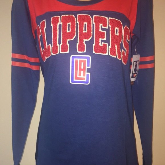 LOS ANGELES CLIPPERS 5th & Ocean Long-Sleeve Shirt - Picture 3 of 4